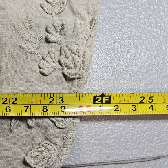 & OTHER STORIES Womens 10 Voluminous Floral Appliqué Blouse in Sage Green - Picture 11 of 14